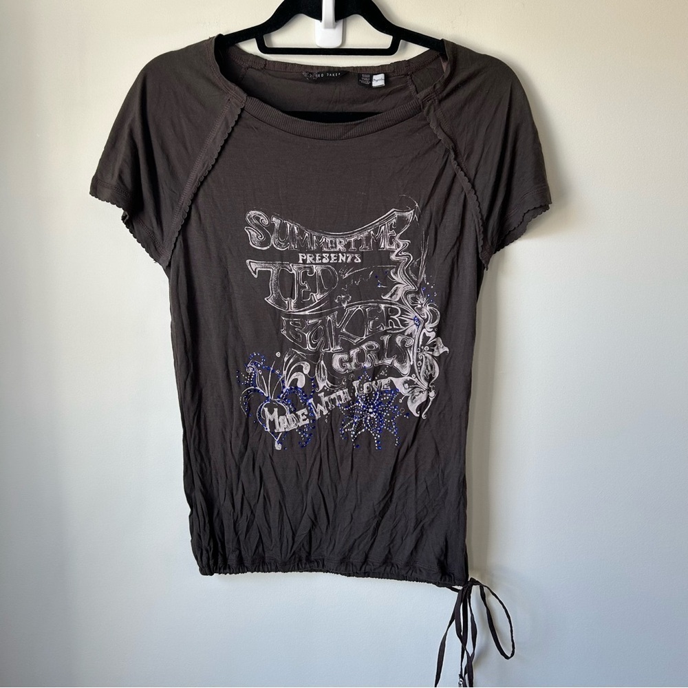 Ted Baker Charcoal Graphic Tee